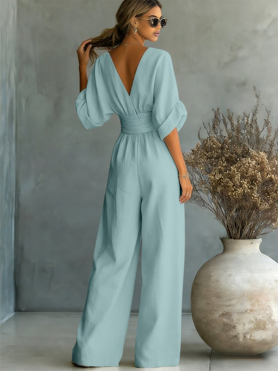 Liadan | Wide-Leg Wrap Jumpsuit