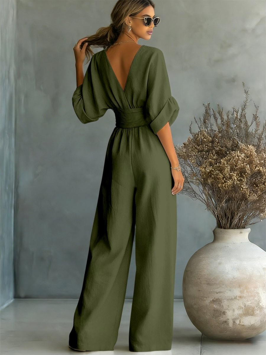 Liadan | Wide-Leg Wrap Jumpsuit