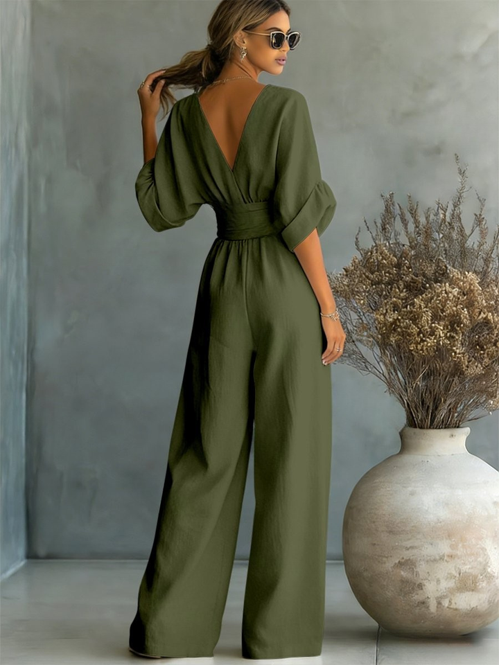 Liadan | Wide-Leg Wrap Jumpsuit