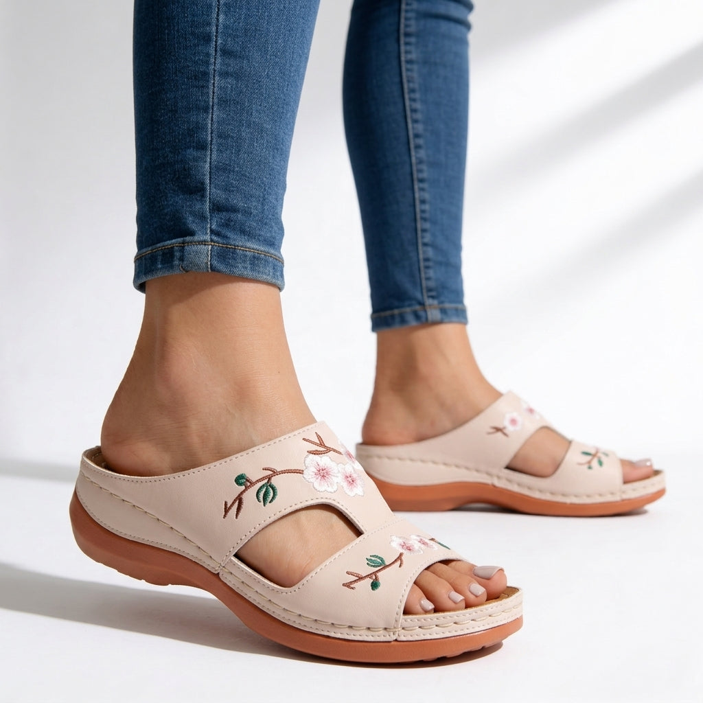 Ella Floral Orthopedic Sandals