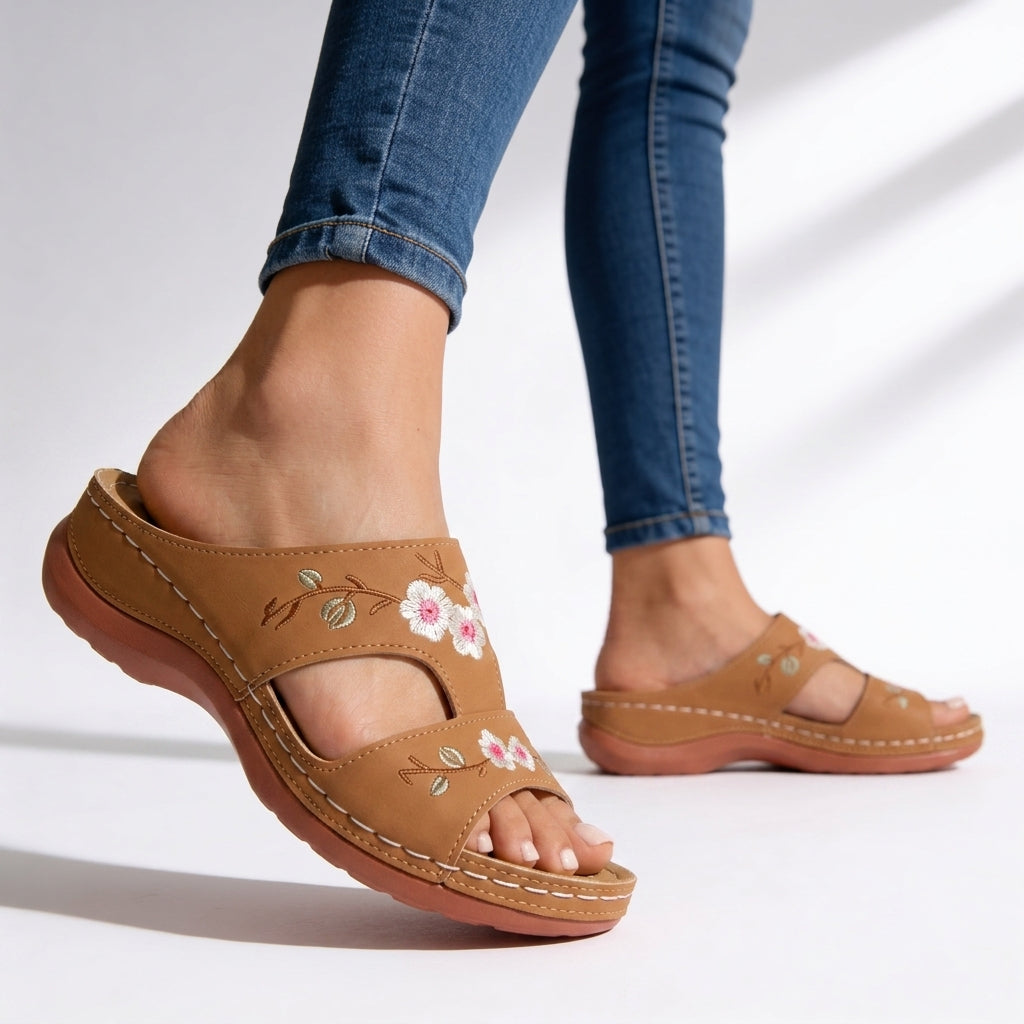 Ella Floral Orthopedic Sandals