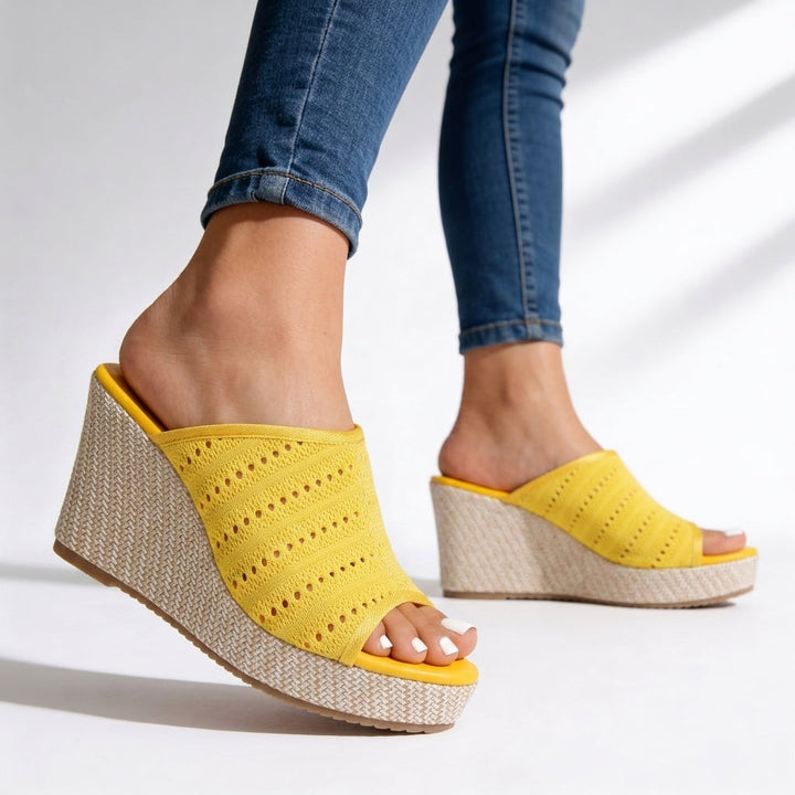 Lucia Knit Wedge Sandals