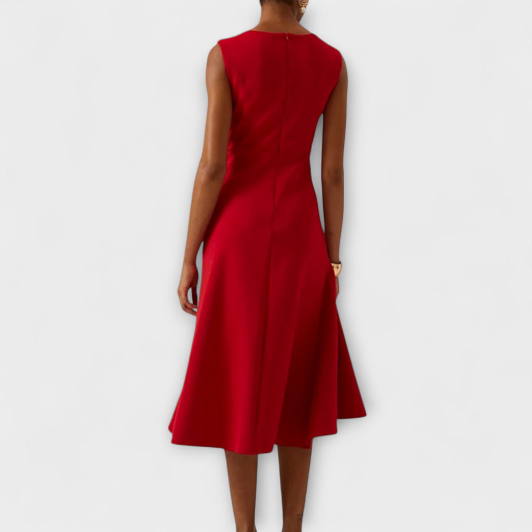 Eimear | Asymmetric Ruffle Midi Dress