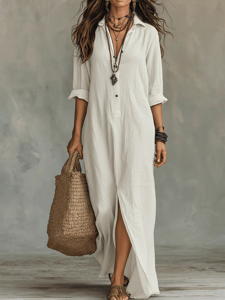 Caitlin | Button-Through Maxi Dress