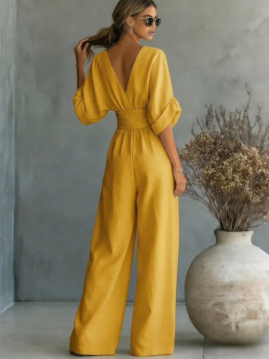Liadan | Wide-Leg Wrap Jumpsuit