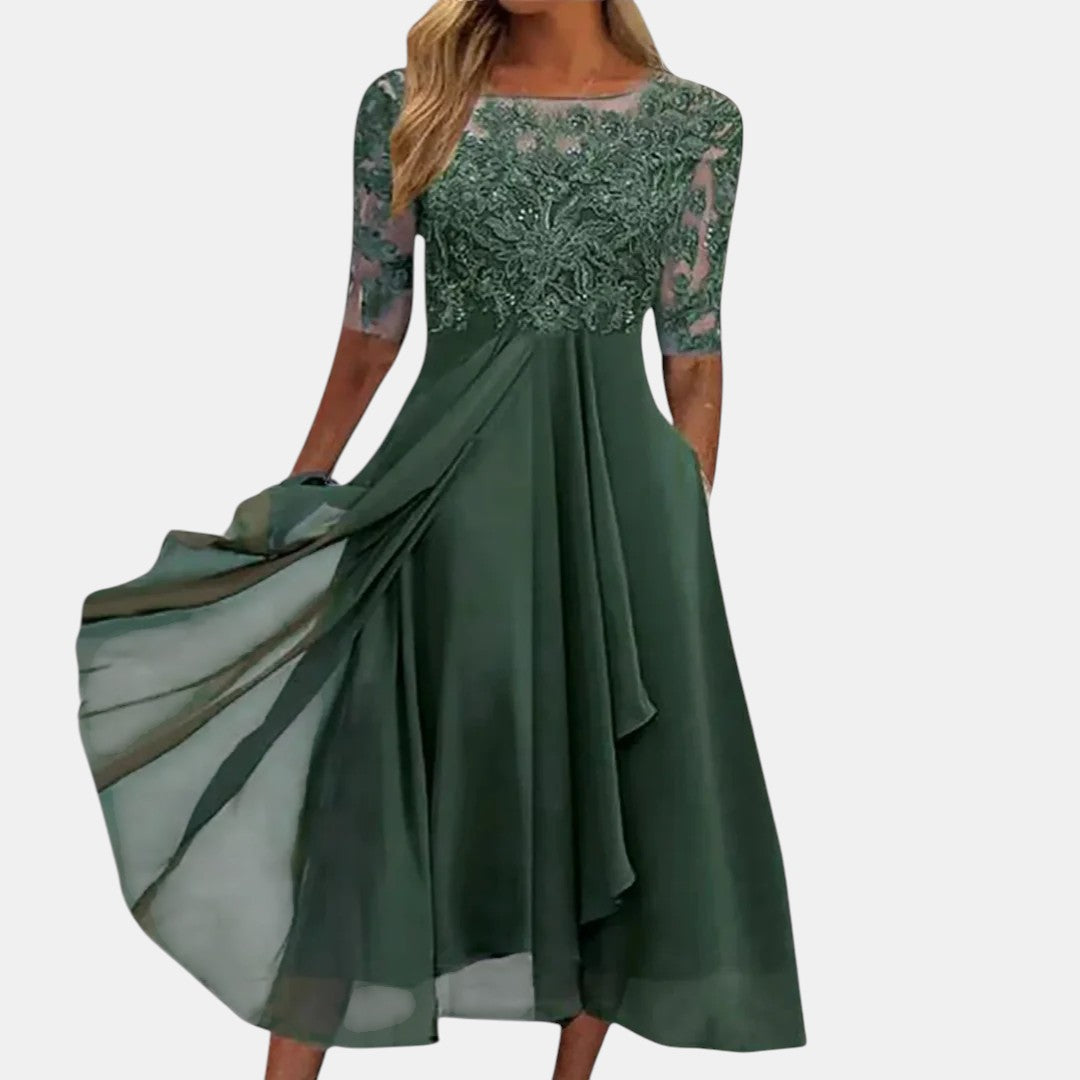 Rose | Layered Lace Occasion Dress