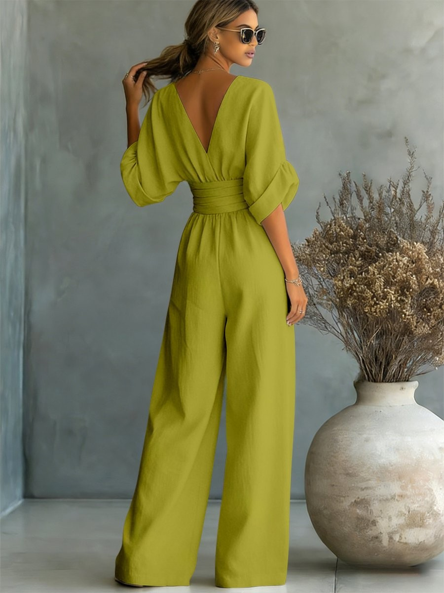 Liadan | Wide-Leg Wrap Jumpsuit