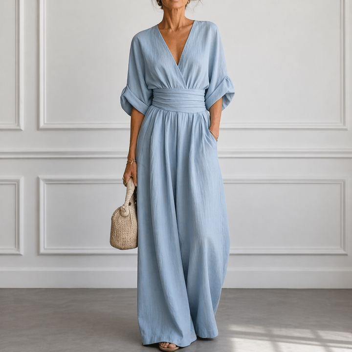 Grainne | Wide-Leg Wrap Jumpsuit