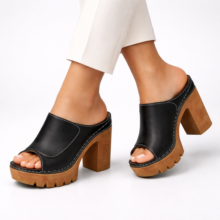 Blanaid | Chunky Heel Mule