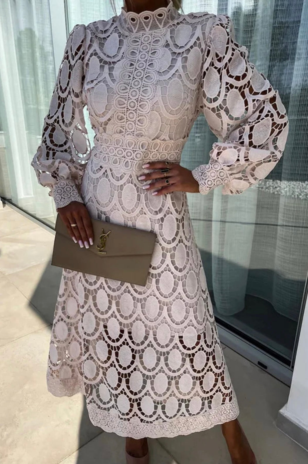 Laoise | Full Lace Occasion Midi Dress