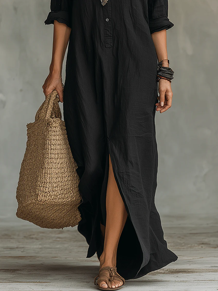 Caitlin | Button-Through Maxi Dress