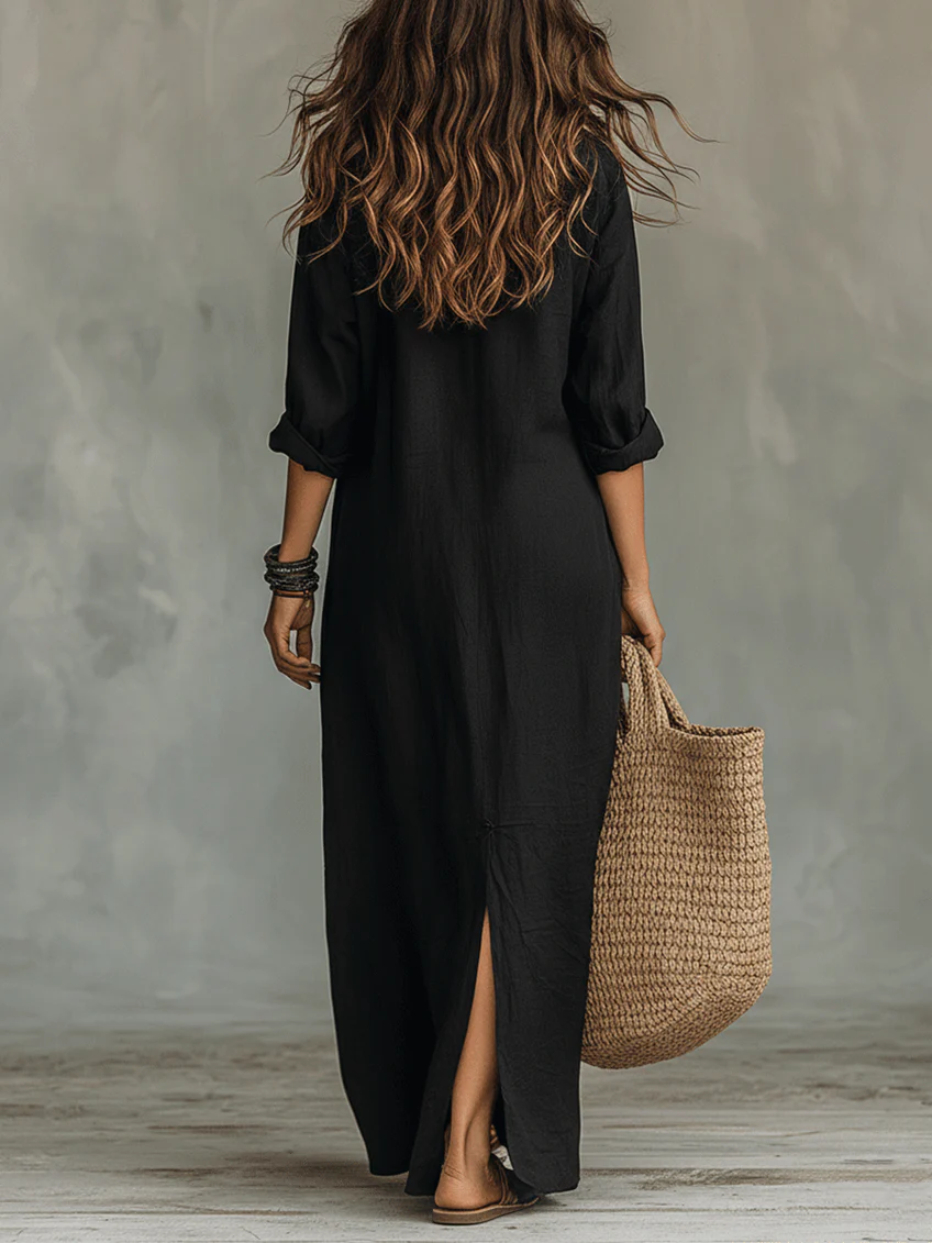 Caitlin | Button-Through Maxi Dress