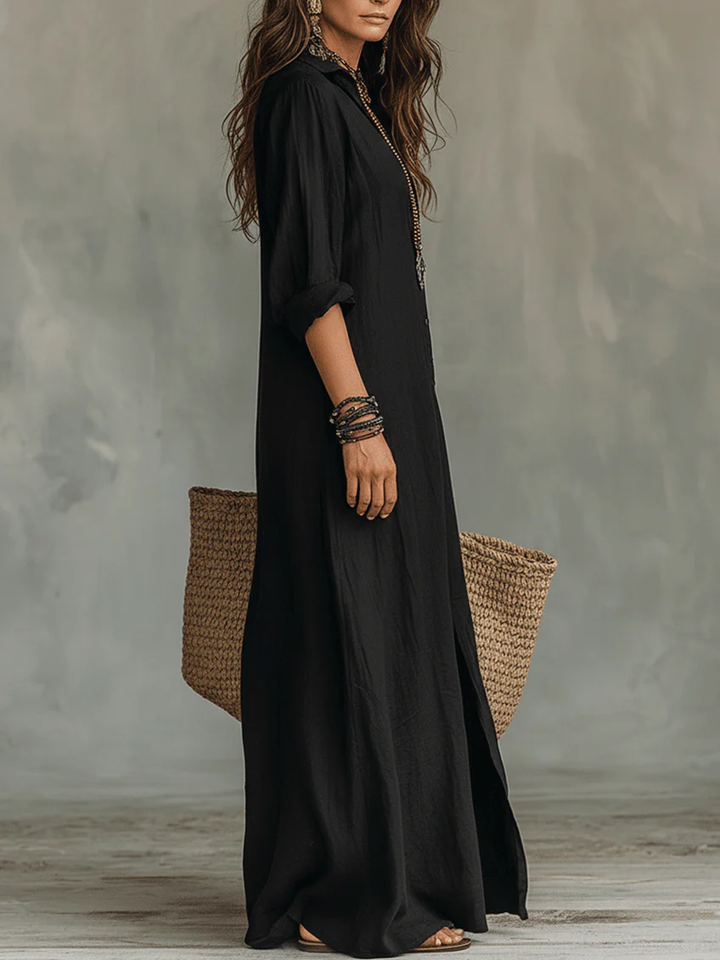 Caitlin | Button-Through Maxi Dress