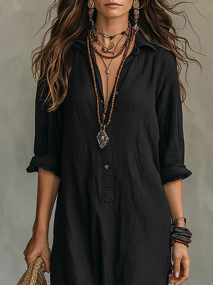Caitlin | Button-Through Maxi Dress