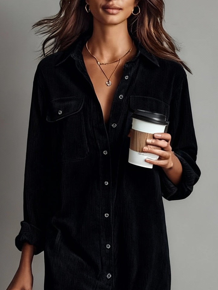 ÉLISE | Corduroy Midi Dress