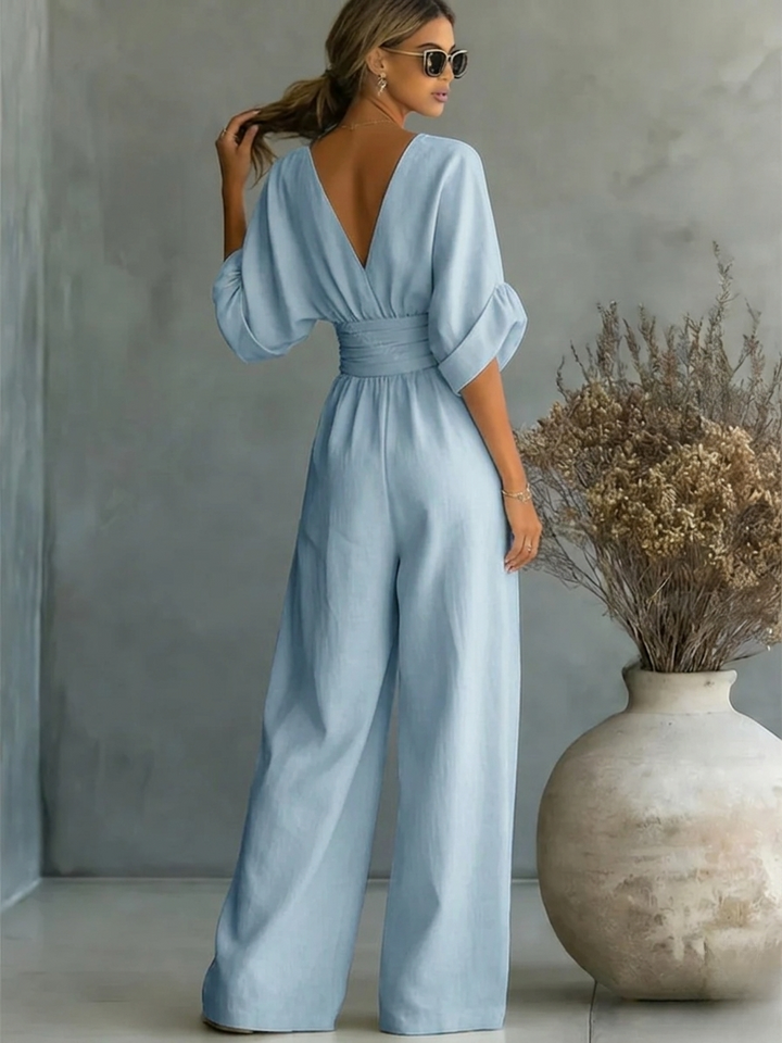 Liadan | Wide-Leg Wrap Jumpsuit