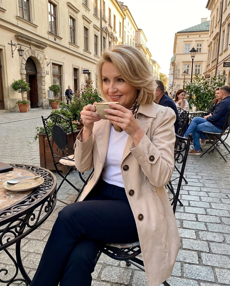 Vera | Elegant Vintage Summer Coat - Lifestyle 3