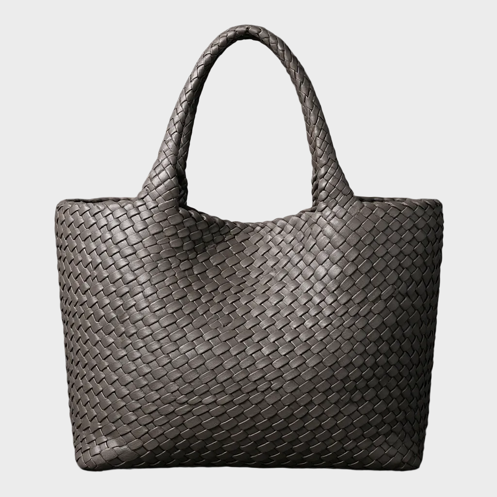 Evelyn | Woven Carryall - Slate Gray