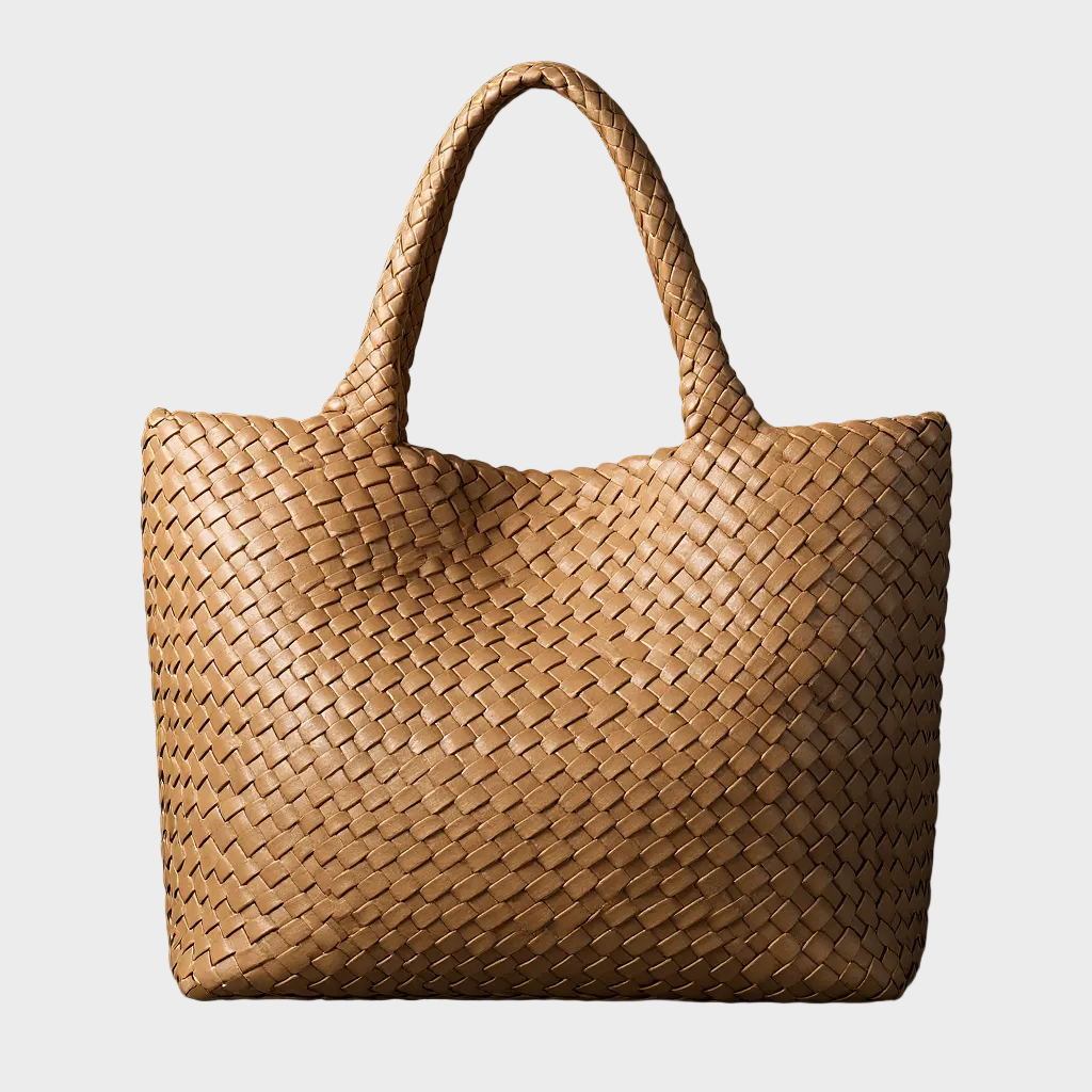 Evelyn | Woven Carryall - Apricot