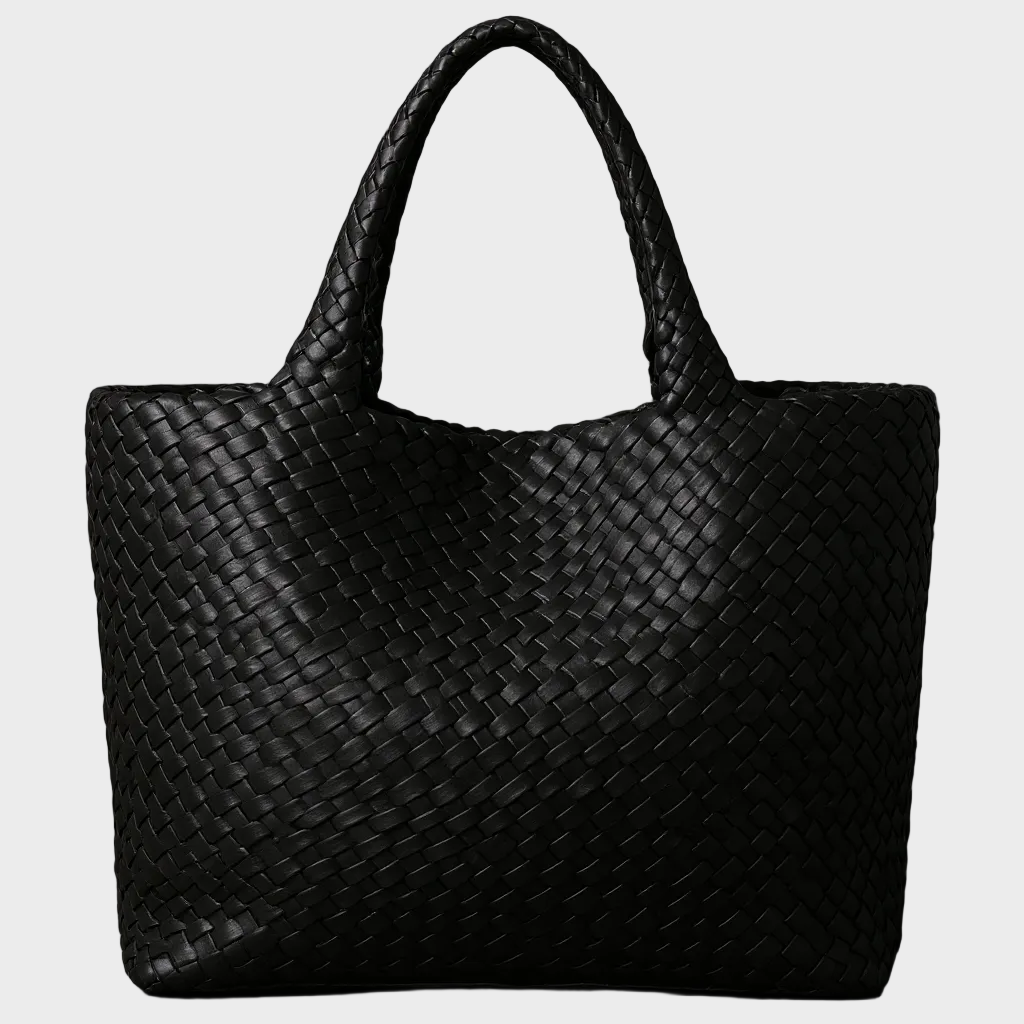 Evelyn | Woven Carryall - Charcoal