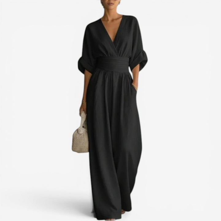Grainne | Wide-Leg Wrap Jumpsuit
