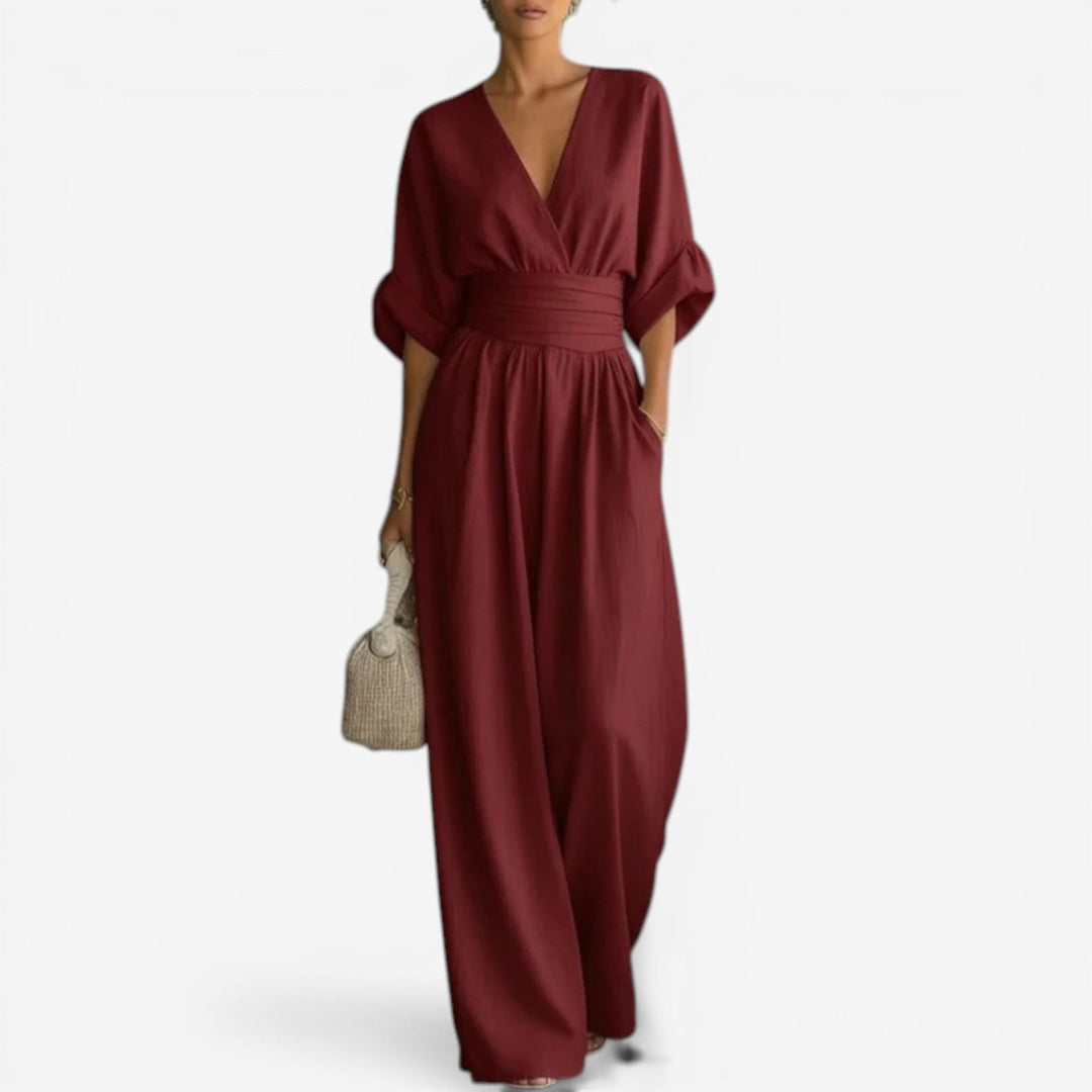 Grainne | Wide-Leg Wrap Jumpsuit