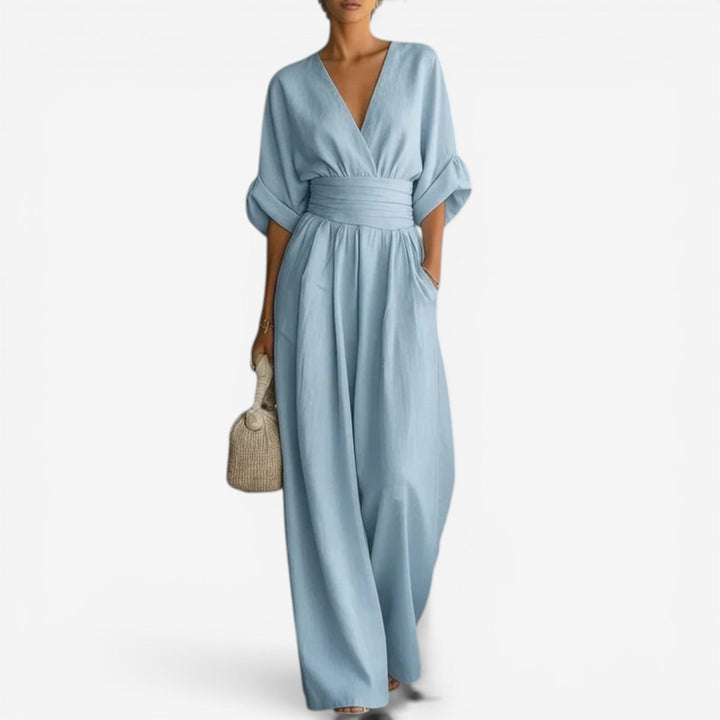 Grainne | Wide-Leg Wrap Jumpsuit