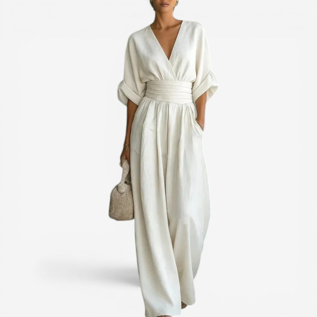 Grainne | Wide-Leg Wrap Jumpsuit