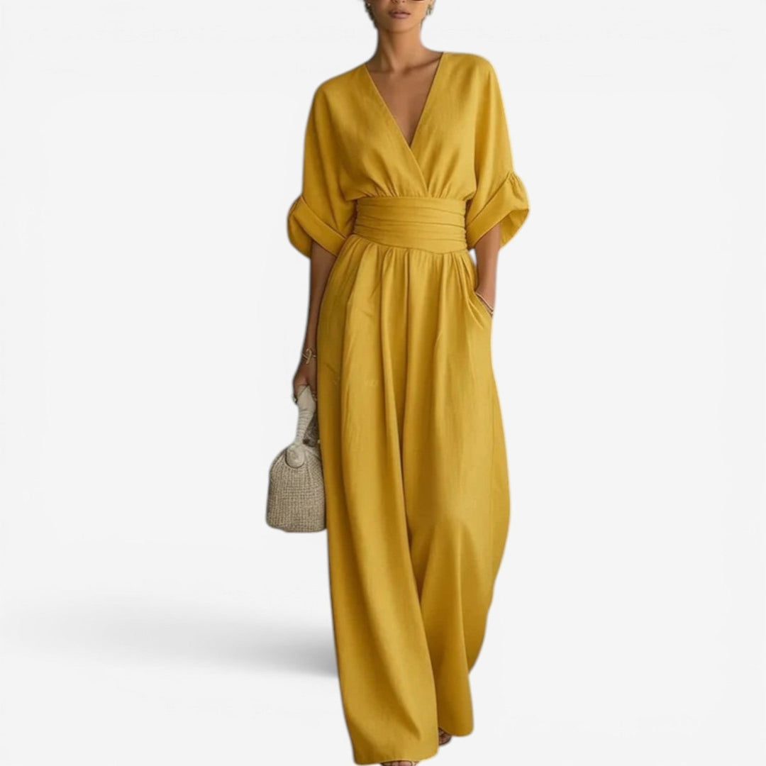 Grainne | Wide-Leg Wrap Jumpsuit