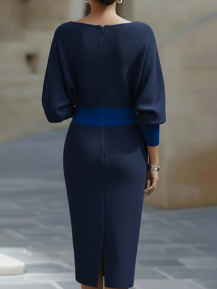 Cliona | Draped Cowl-Neck Midi Dress